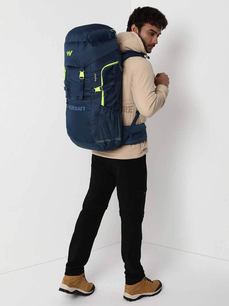 Wildcraft Verge 2 60 L hiking rucksack in Dark Blue - harness detail