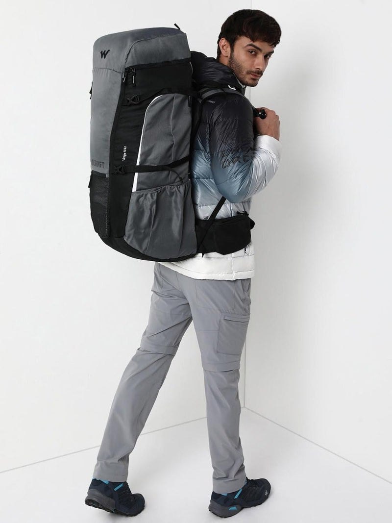 Wildcraft Verge 2 70 L hiking rucksack in Light Grey - haul loop detail