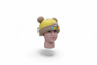 Teddy Brown Ears Winter Knit Cap for Babies