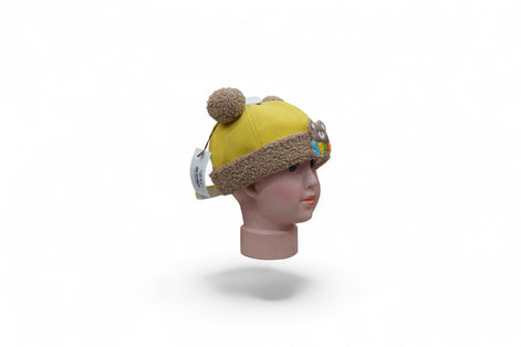 Brown Teddy Ears Winter Knit Cap for Babies
