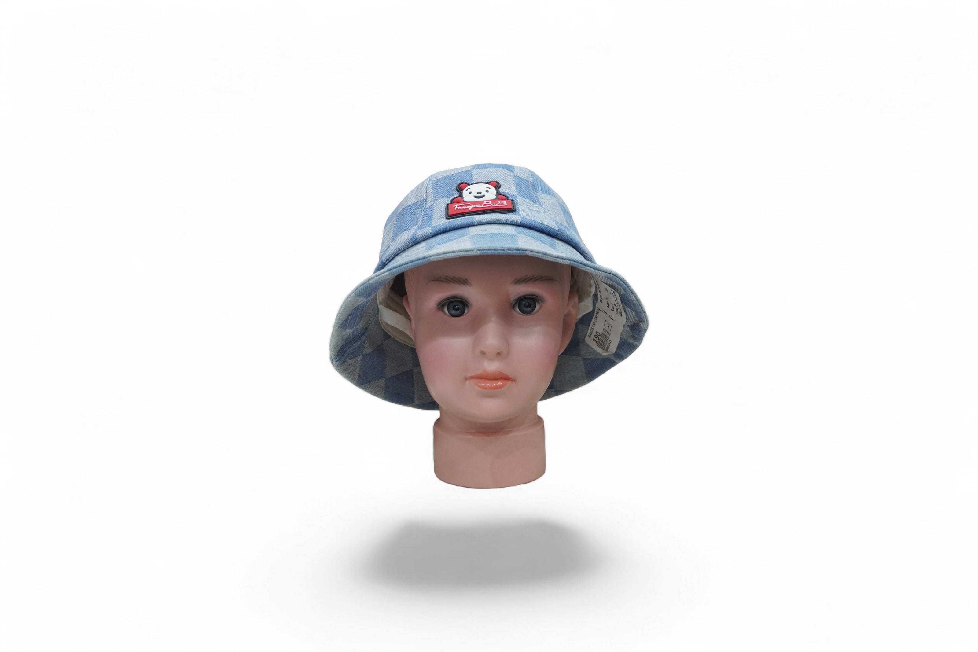 Light Blue Checkered Bucket Hat for Kids – Playful Outdoor Essential