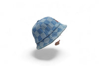 Light Blue Checkered Bucket Hat for Kids – Playful Outdoor Essential