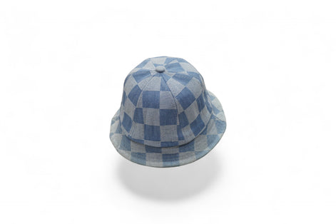Light Blue Checkered Bucket Hat for Kids – Playful Outdoor Essential