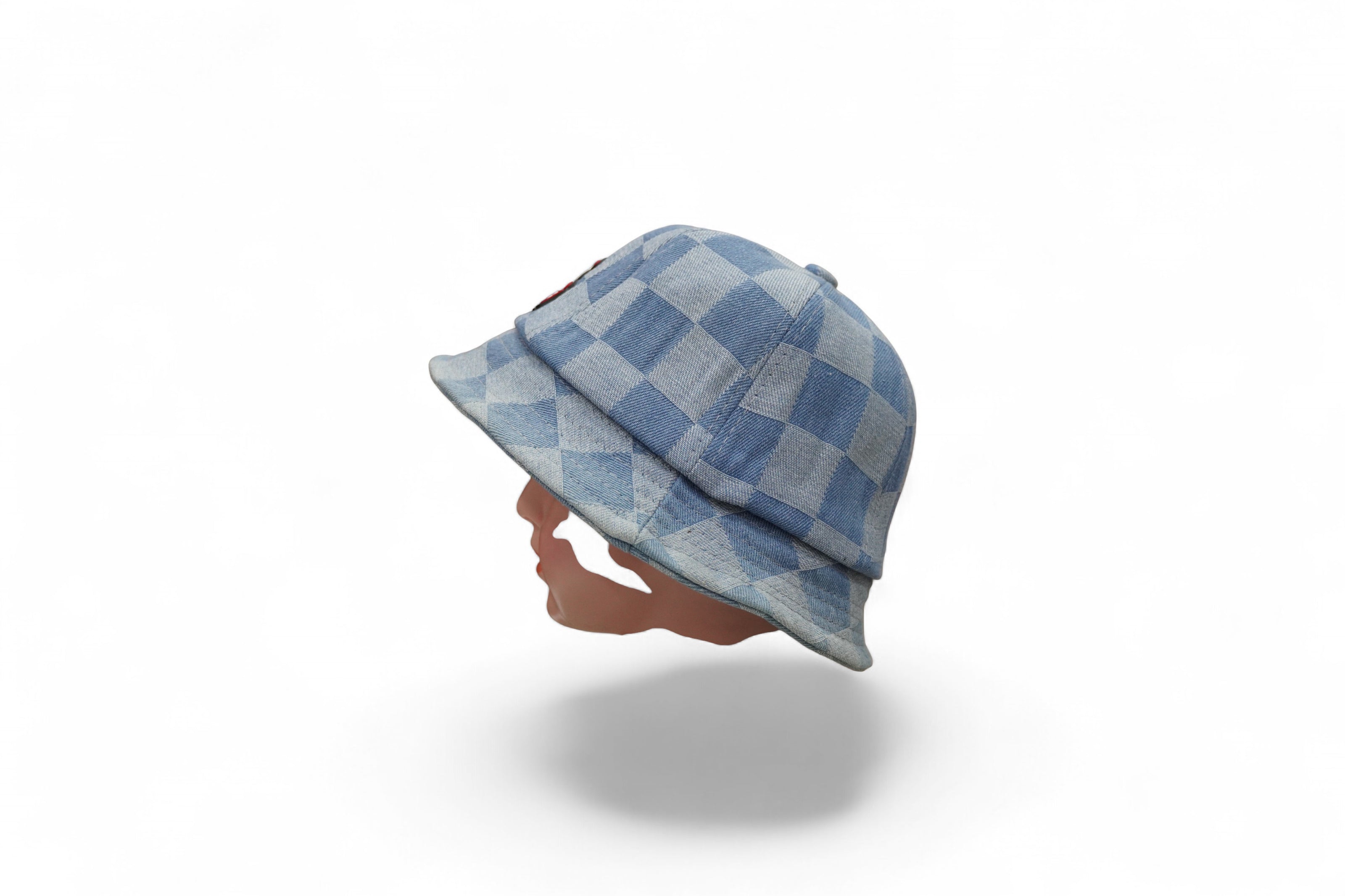 Light Blue Checkered Bucket Hat for Kids – Playful Outdoor Essential