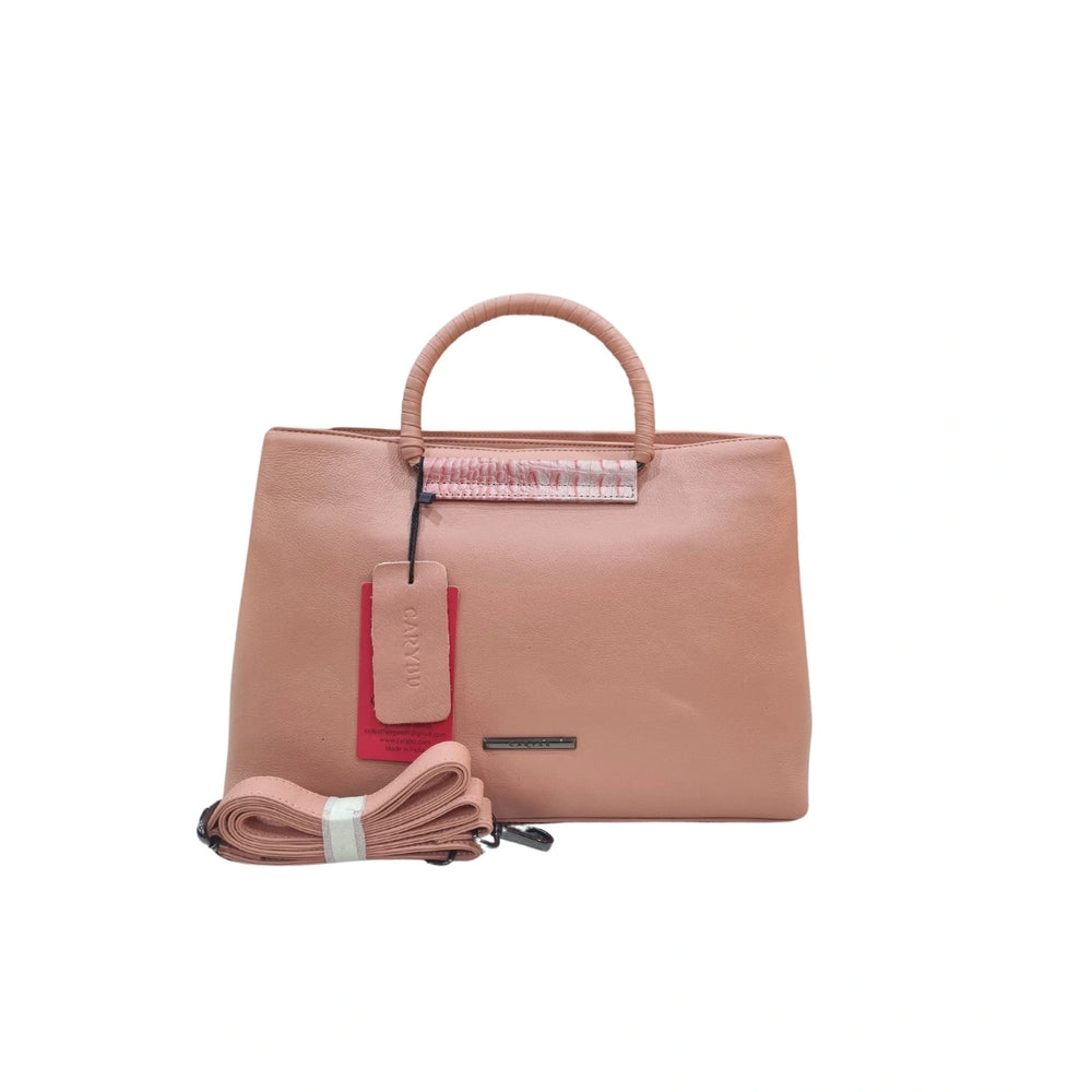Carybu Leather Handbag — Women's Pink (Large)