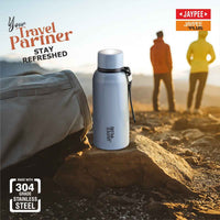 Jaypee Plus Vogue Vacuum Insulated SS Water Bottle 1000ml Light Grey