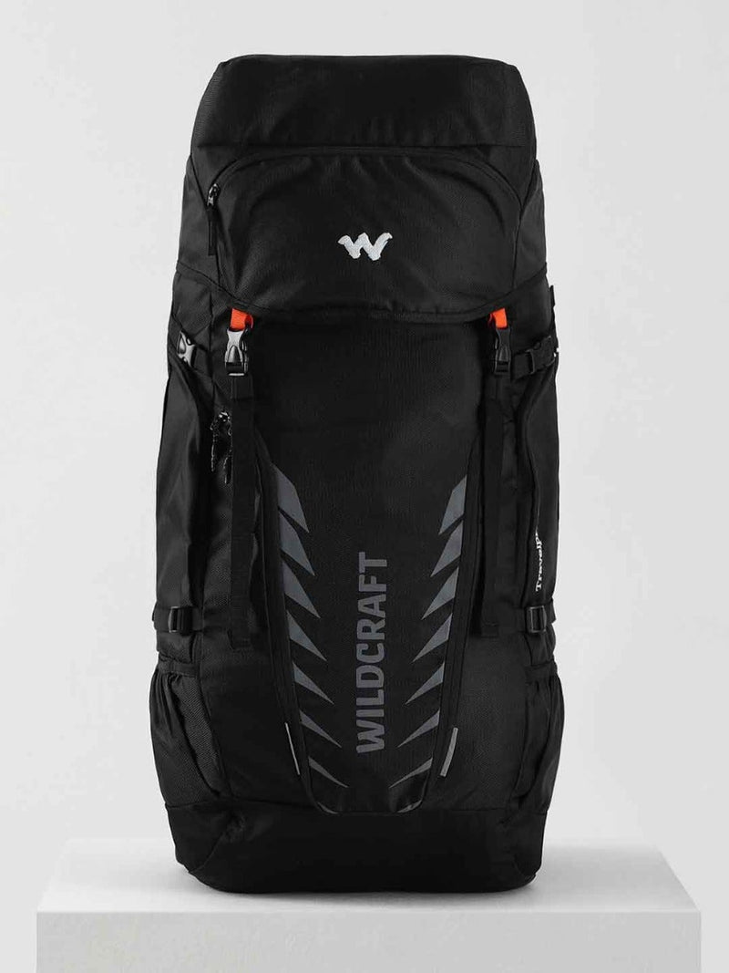 Wildcraft Travel Pro 60 L rucksack in Black - studio front view