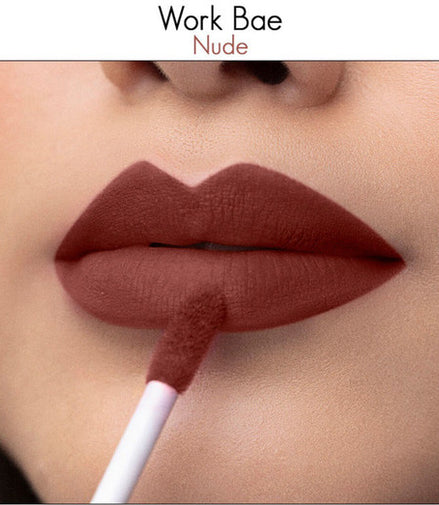 Nykaa All Day Matte Liquid Lipstick - Work Bae