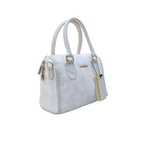 Carybu Ladies Pure Leather Handbag — White (Small)