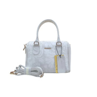 Carybu Ladies Pure Leather Handbag — White (Small)