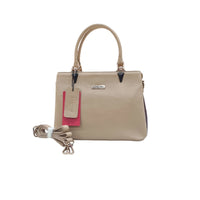 Carybu Designer Leather Handbag — Beige (Small)