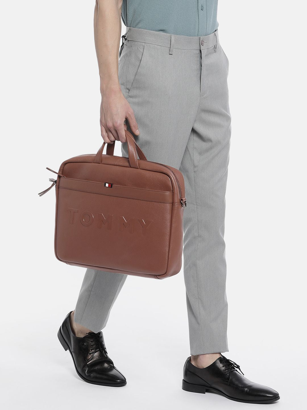 Tommy Hilfiger Tan Galveston Laptop Bag