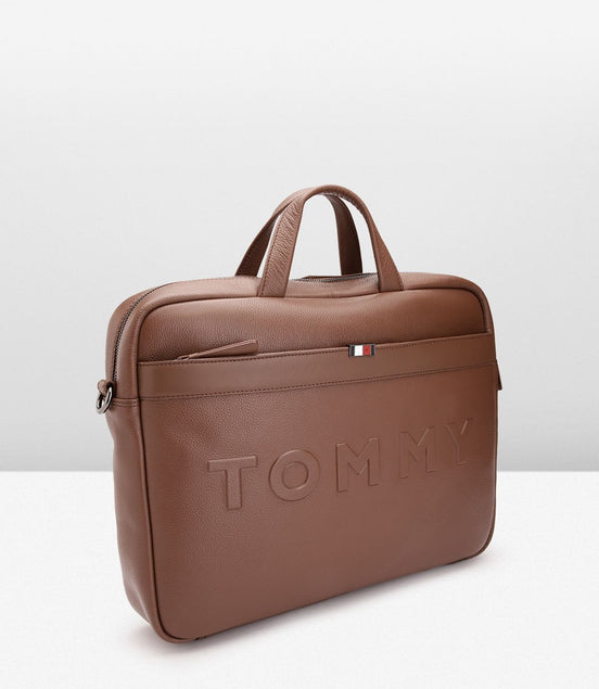 Tommy Hilfiger Tan Galveston Laptop Bag