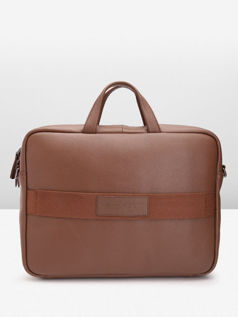 Tommy Hilfiger Tan Galveston Laptop Bag