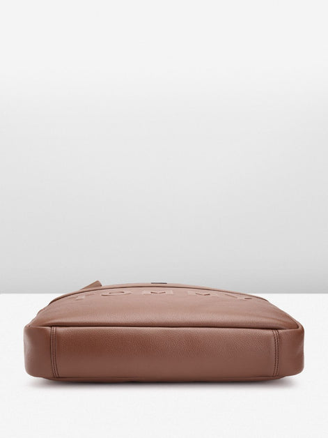 Tommy Hilfiger Tan Galveston Laptop Bag