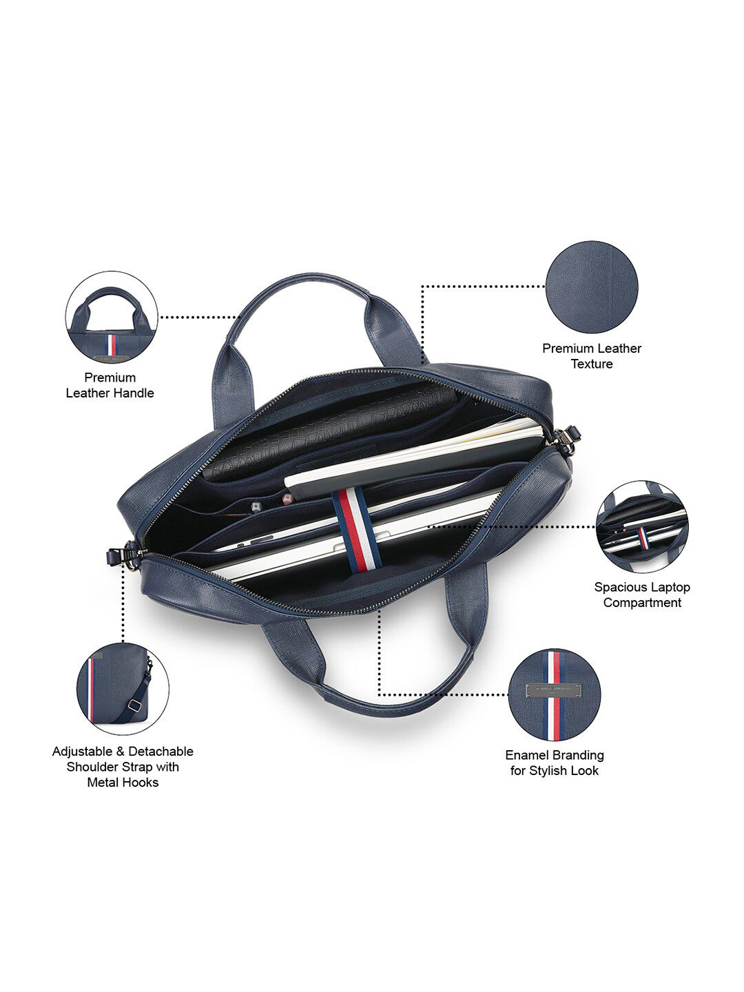 Tommy Hilfiger Westminster Navy Blue Laptop Bag