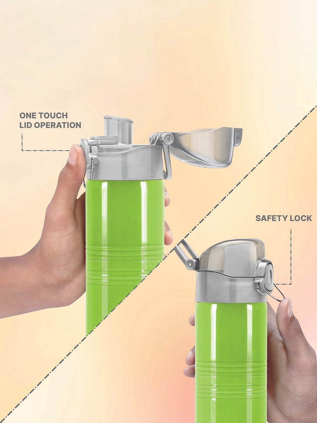 Milton Green Vogue Stainless Steel Water Bottle