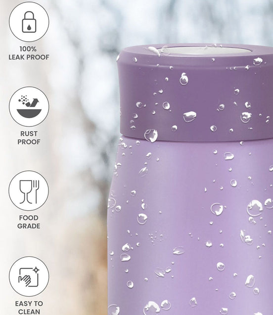 Milton Handy 650 Purple Single Walled Stainless Steel Water Bottle