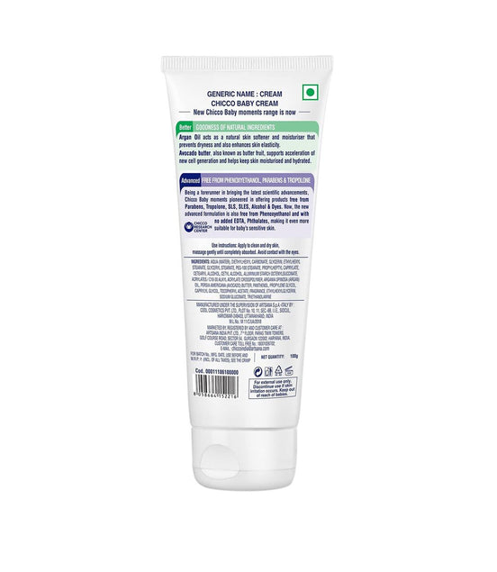 Chicco Baby Moments Baby Cream Prevent Dryness Non-Sticky & Moisturizing