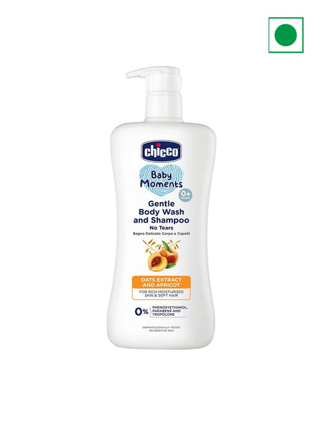 Chicco Baby Moments Gentle Body Wash & Shampoo with Apricot & Oats