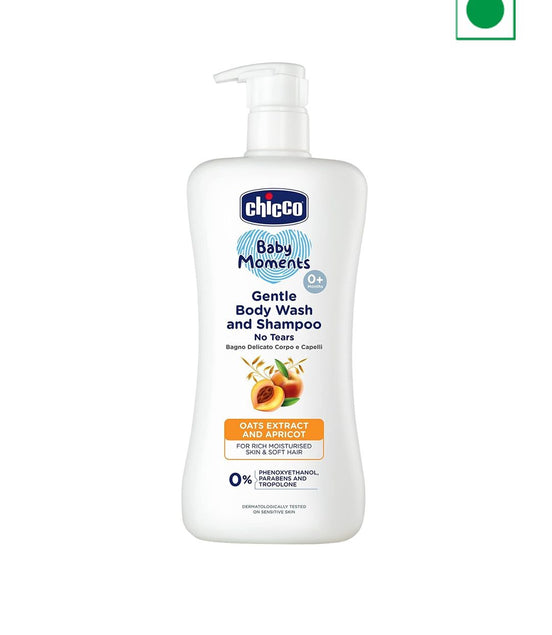 Chicco Baby Moments Gentle Body Wash & Shampoo with Apricot & Oats