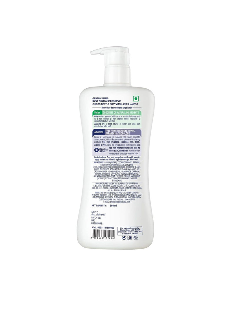 Chicco Baby Moments Gentle Body Wash & Shampoo with Apricot & Oats - image 2 of 9 - Baby Care