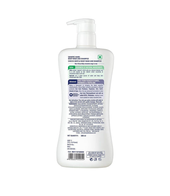 Chicco Baby Moments Gentle Body Wash & Shampoo with Apricot & Oats
