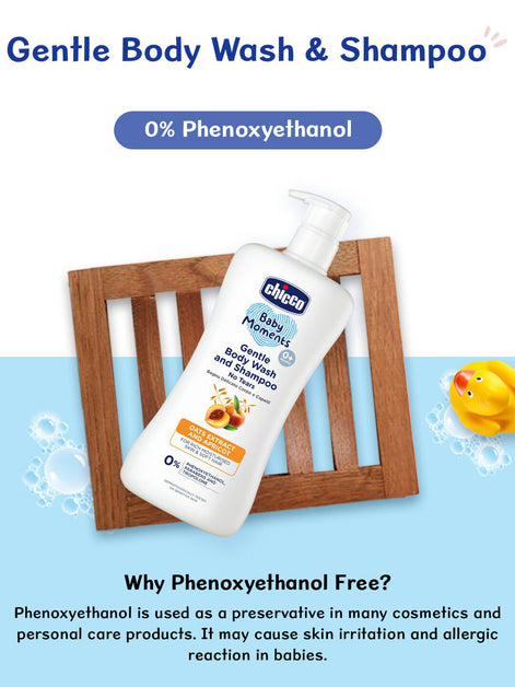 Chicco Baby Moments Gentle Body Wash & Shampoo with Apricot & Oats