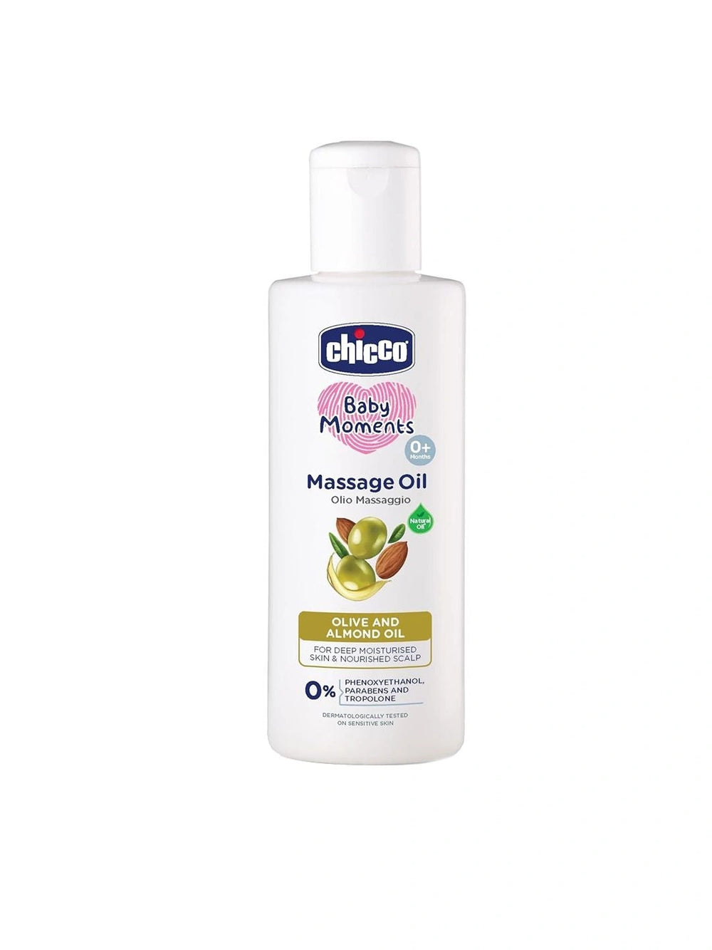 Chicco Baby Massage Oil — Olive Almond for Baby Skin