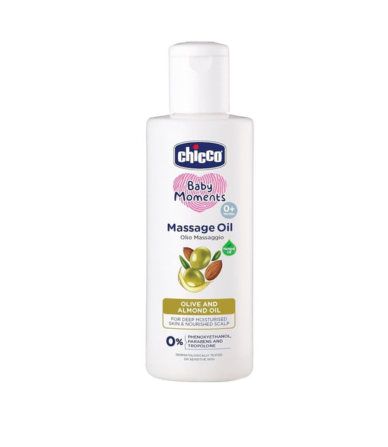 Chicco Baby Moments Moisturizing Massage Oil with Olive & Almond Oil