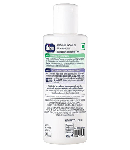 Chicco Baby Massage Oil — Olive Almond for Baby Skin