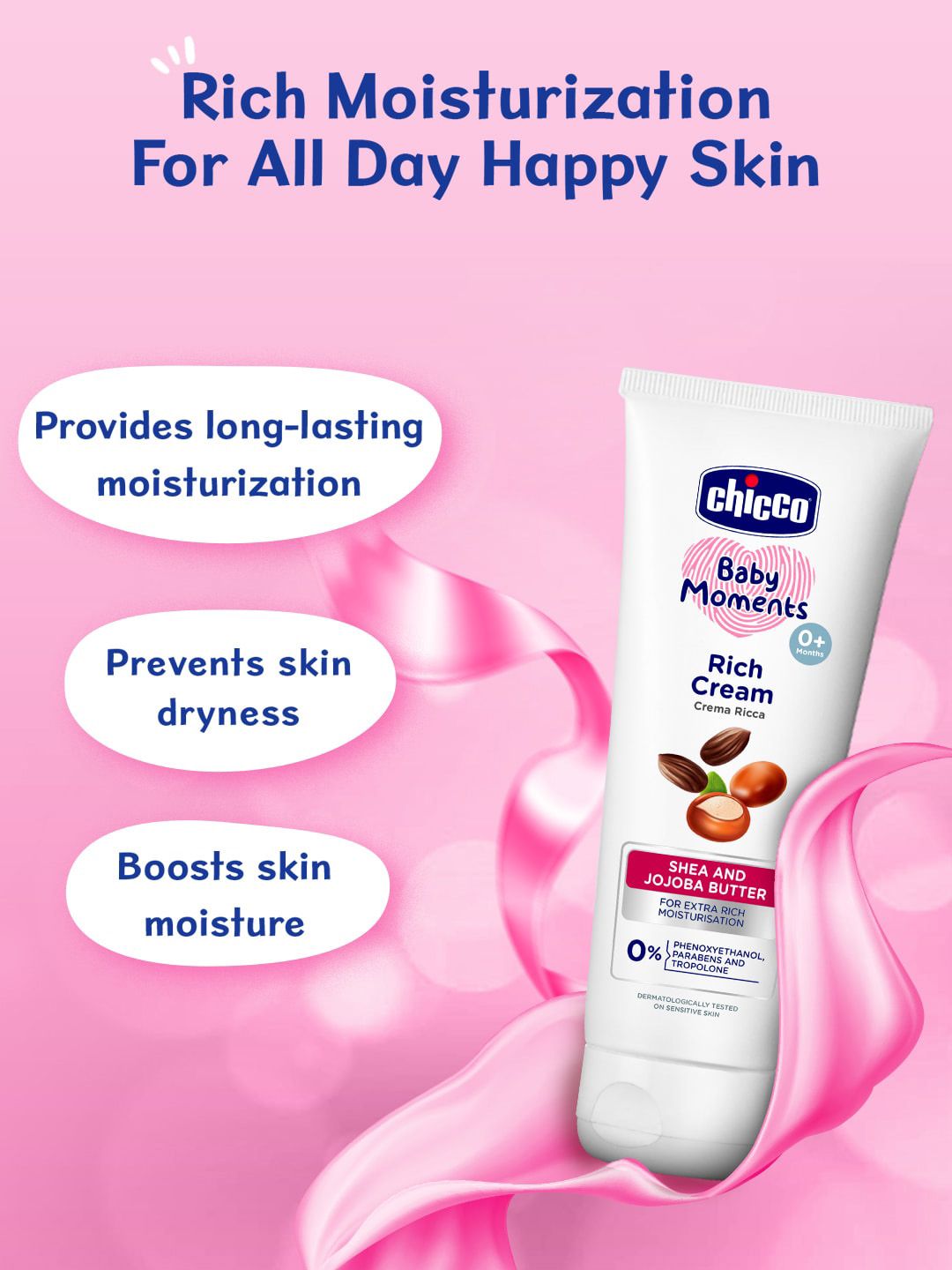 Chicco Baby Moments Rich Cream For Extra Rich Moisturization - 100g