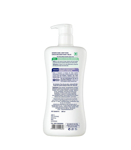 Chicco Baby Moments Mild Body Wash With Nettle & Willowherb