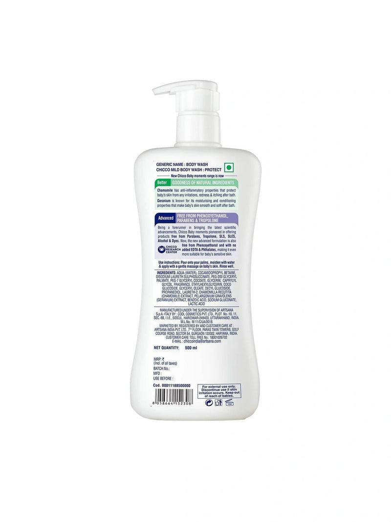 Chicco Baby Body Wash — Gentle Chamomile for Baby Skin