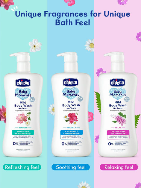 Chicco Baby Moments Mild Body Wash With Chamomile & Geranium