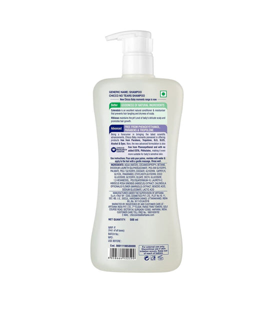 Chicco Baby Moments Shampoo for Tear-Free with Hibiscus & Calendula