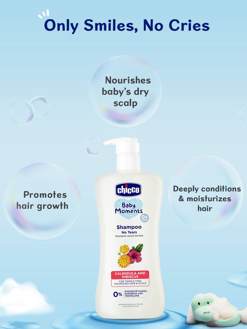 Chicco Baby Moments Shampoo for Tear-Free with Hibiscus & Calendula - image 3 of 9 - Baby Care