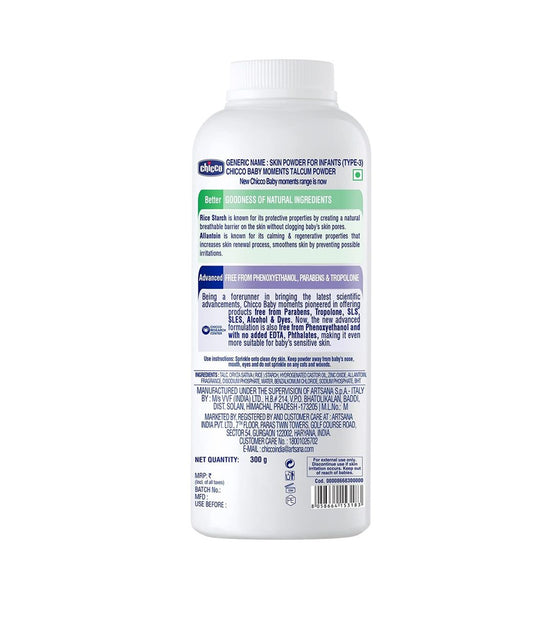 Chicco Baby Moments Talcum Powder Soothes & Moisturizes