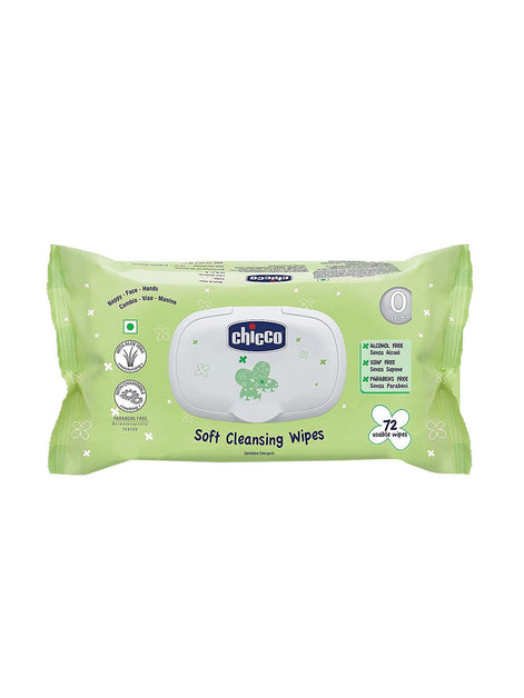 Chicco Baby Moments Soft Cleansing Wipes For Nappy Face & Hands