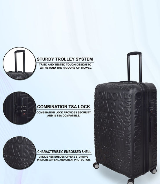 IT Luggage Destinations Black Trolley Bag