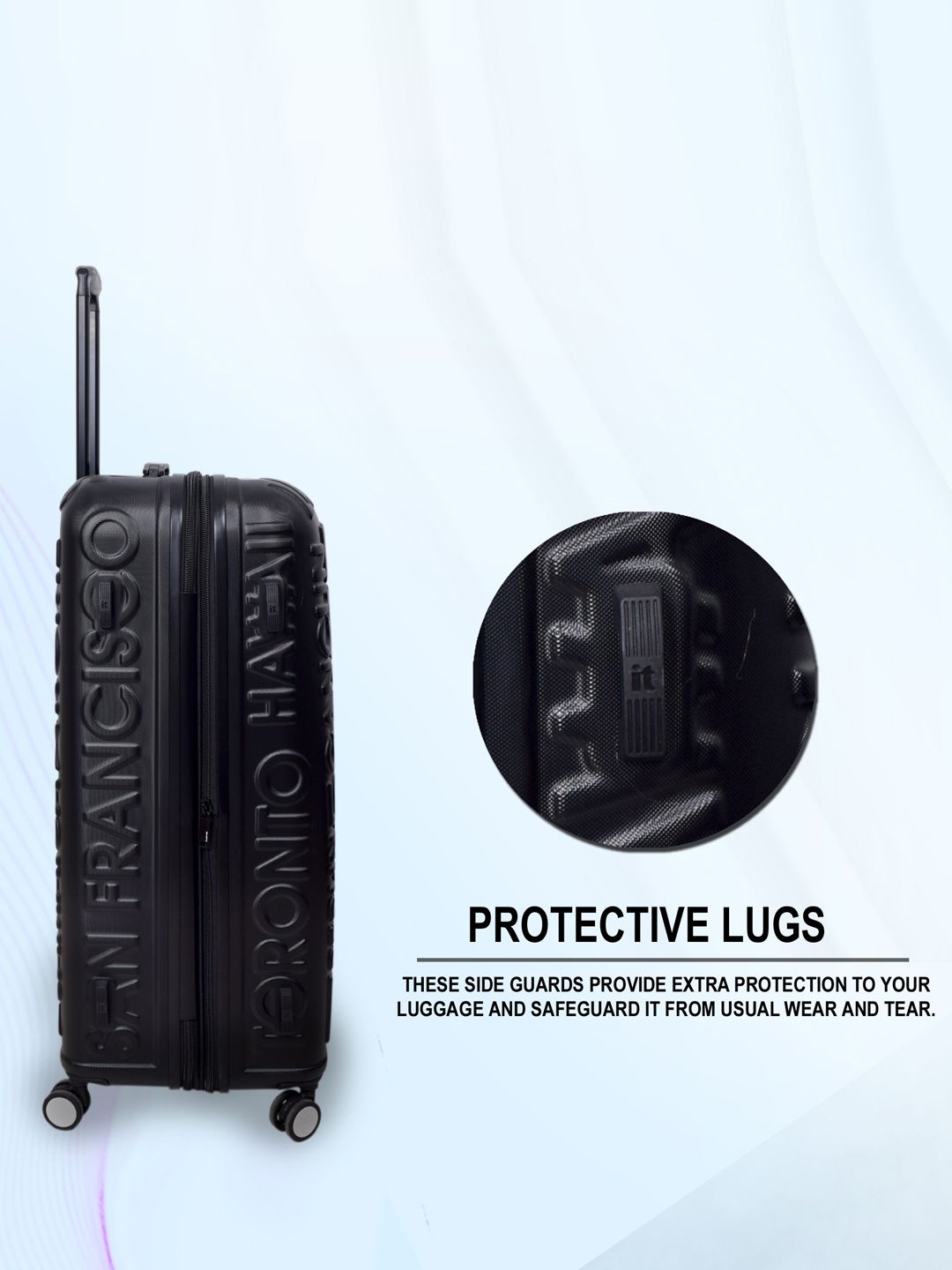 IT Luggage Destinations Black Trolley Bag