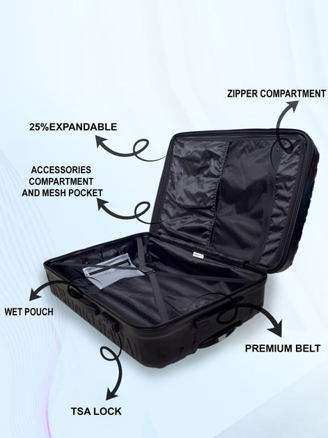 IT Luggage Destinations Black Trolley Bag