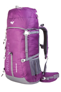 Wildcraft Rock & Ice 40 L rucksack in Purple - side view