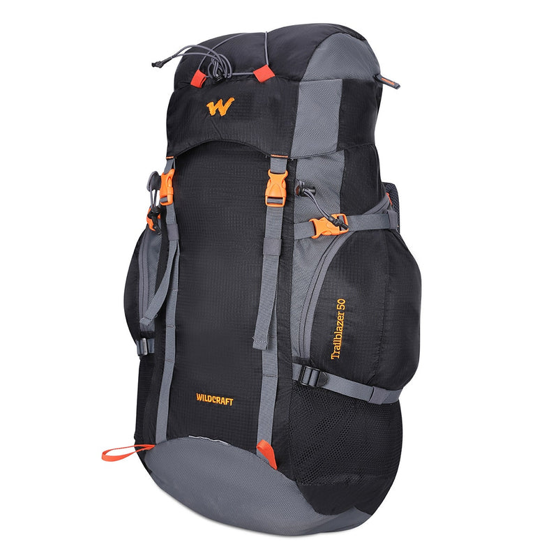 Wildcraft Trailblazer 50 L trekking rucksack in Black - side view