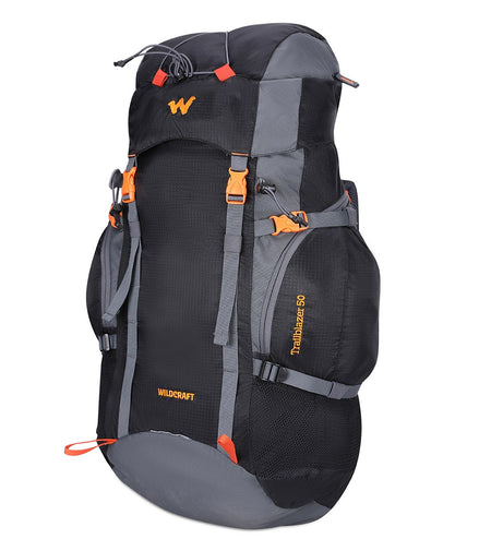 Wildcraft Trailblazer 50 L trekking rucksack in Black - side view