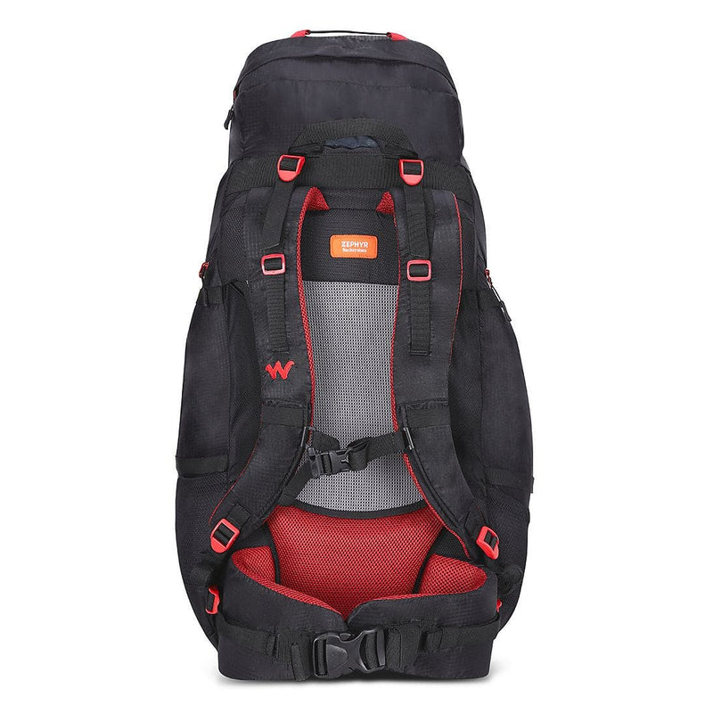 Wildcraft Trailblazer Pro 55 L trekking rucksack in Black - side view