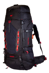Wildcraft Gangotri Pro 65 L rucksack in Black - side view