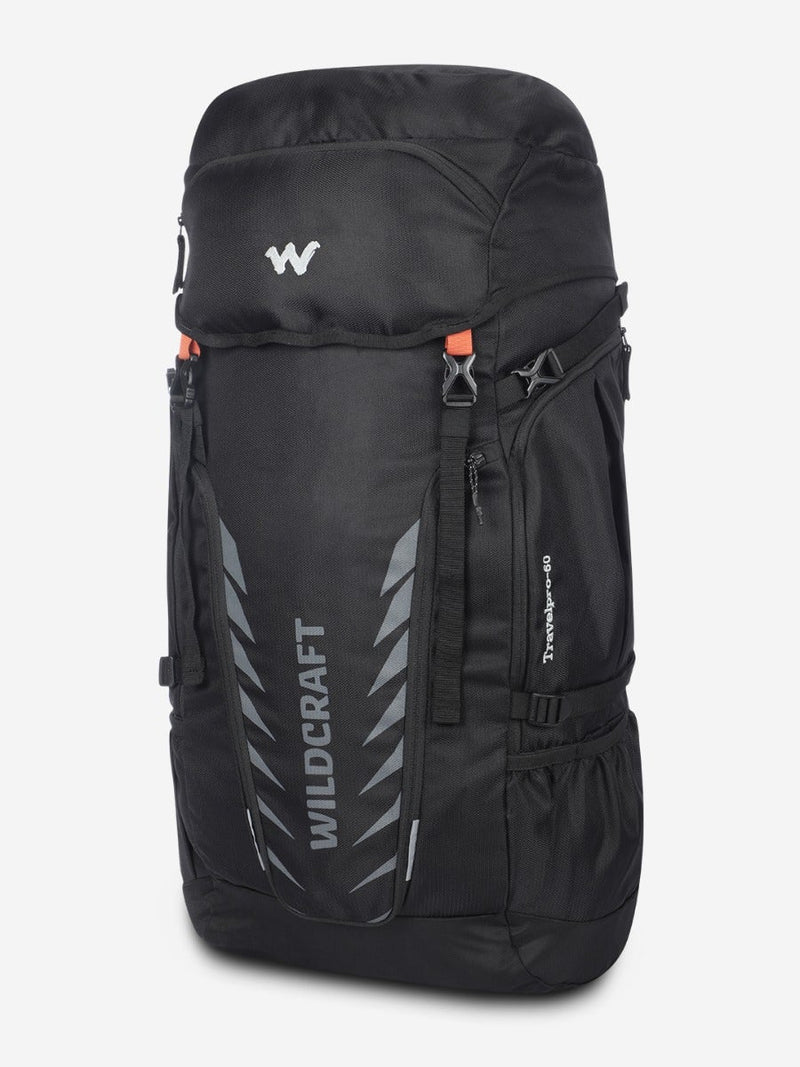 Wildcraft Travel Pro 60 L rucksack in Black - side view