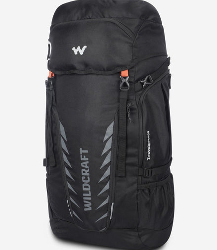Wildcraft Travel Pro 60 L rucksack in Black - side view
