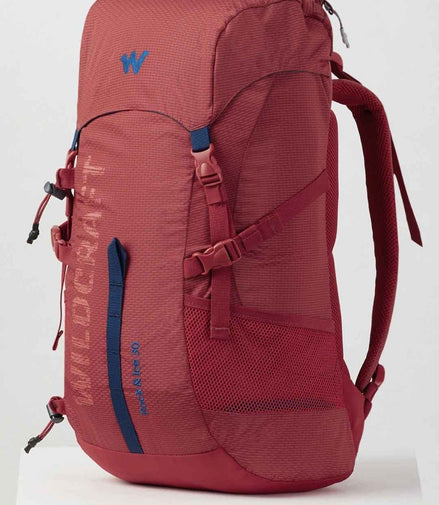 Wildcraft Rock & Ice 30 L rucksack in Red - side view